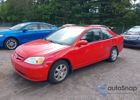 2003 Honda Civic Ex z USA, uszkodzony, nr VIN 1HGEM22943L074155